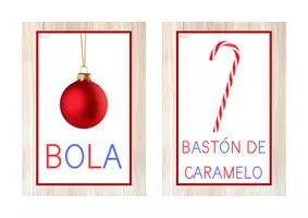 Vista previa - Tarjetas / Manipulativos - Vocabulario letra MAYÚSCULA (Navidad) - Portada