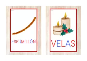 Vista previa - Tarjetas / Manipulativos - Vocabulario letra MAYÚSCULA (Navidad) - página 2