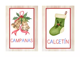 Vista previa - Tarjetas / Manipulativos - Vocabulario letra MAYÚSCULA (Navidad) - página 3