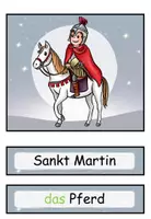Vorschau - Arbeitsblätter - Bildkarten "Sankt Martin" plus Aufgaben zum Wortschatz - DaZ / DaF / Deutsch #sonnemondundsparen - Seite 1