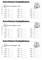 Vorschau - Arbeitsblätter - Schriftliche Multiplikation im Zahlenraum 10 000 – Rechenaufgaben fürs Heft - Seite 2