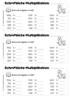 Vorschau - Arbeitsblätter - Schriftliche Multiplikation im Zahlenraum 10 000 – Rechenaufgaben fürs Heft - Seite 3