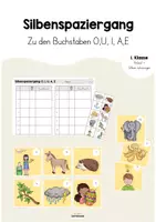Vorschau - Arbeitsblätter - Silbenspaziergang O,I,U,A,E - Deckblatt