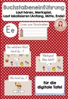 Vorschau - Präsentationen/Tafelbilder - Buchstabeneinführung E, e - für digitale Tafel - Deckblatt