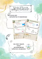 Vorschau - Arbeitsblätter - Zylinder und Pyramide (Oberflächeninhalt und Volumen) - Deckblatt