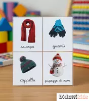 anteprima - Flashcard - Nomenclature Montessoriane - tema inverno/Natale - Pagina di copertina