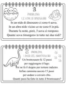 anteprima - Esercizi - Problemi a tema dinosauri per la classe terza - Pagina 1