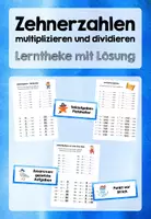 Vorschau - Arbeitsblätter - Lerntheke (mit Lösung) - Zehnerzahlen multiplizieren und dividieren (ZR bis 1000) - Deckblatt