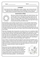 Vorschau - Arbeitsblätter - Wochenlesen - Sonnencreme im Winter - Seite 1