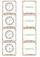 Vorschau - Arbeitsblätter - What time is it? - Halbe Stunde - Deckblatt