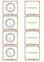 Vorschau - Arbeitsblätter - What time is it? - Halbe Stunde - Seite 1