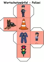 Vorschau - Arbeitsblätter - Bilderwürfel Polizei - DaZ/DaF / Deutsch (Spiel) - Seite 2