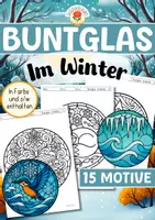 Vorschau - Mal- und Bastelvorlagen - Buntglas-Fensterbilder - Im Winter - Deckblatt