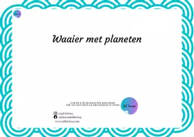 Voorbeeld - Juf Larissa - Waaier met planeten - Voorblad