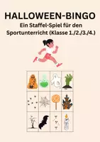 Vorschau - Spiele - HALLOWEEN-BINGO Sportunterricht Staffelspiel - Deckblatt