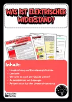 Vorschau - Arbeitsblätter - Grundlagen Elektrotechnik - Elektrischer Widerstand - Deckblatt