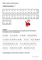 Vorschau - Arbeitsblätter - 4x Geheimschrift Rätsel Weihnachten (2-fach differenziert) - Deckblatt