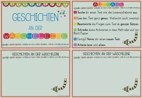 Vorschau - Aufgabenkarten - Geschichten an der Wäscheleine - Klasse 2 - Seite 3