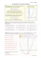 Vorschau - Arbeitsblätter - Allgemeine Form & Normalform QUADRATISCHER FUNKTIONEN - Seite 3