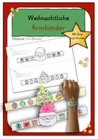 Vorschau - Mal- und Bastelvorlagen - Weihnachtliche Armbänder basteln - Deckblatt