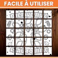Aperçu - Matériel pour travaux manuels / dessin - Affiche Collaborative Saison d’Automne à Colorier - Page 1