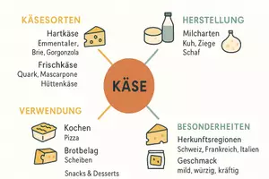 Vorschau - Arbeitsblätter - Lernposter + AB mit Fragen zum Thema "Käse" + Lösungsblatt + Mindmap + Infografik - Seite 3