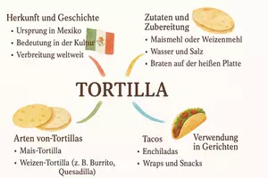 Vorschau - Arbeitsblätter - AB mit Fragen zum Thema "Tortilla" + Lösungsblatt + Mindmap - Seite 1