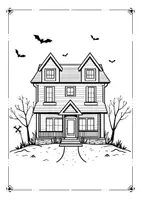 Vorschau - Mal- und Bastelvorlagen - Halloween Grusel Ausmalbilder - Seite 3