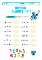 Vorschau - Arbeitsblätter - Arbeitsblatt Multiplikation und Division Kleines 1X1 mit Musterlösung - Seite 2