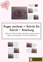 Vorschau - Mal- und Bastelvorlagen - Augen zeichnen - Schritt für Schritt Anleitung - Deckblatt