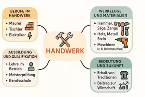 Vorschau - Arbeitsblätter - AB mit Fragen zum Thema "Handwerk" + Lösungsblatt + Mindmap + Infografik - Seite 2