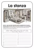 Vorschau - Arbeitsblätter - Italienisch. Le stanze (Zimmer). Fogli di lavoro (Arbeistblätter) - Seite 1