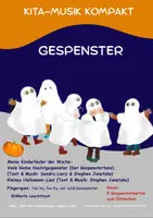 Vorschau - Mal- und Bastelvorlagen - KITA-MUSIK-KOMPAKT-GESPENSTER - Ein Paket für ein musikalisch & kreatives Halloween - Deckblatt