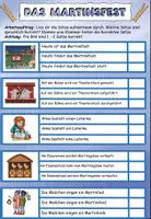 Vorschau - Stationenlernen - Klammerkarten Sprachgefühl "Das Martinsfest" DaZ / Deutsch - Seite 1