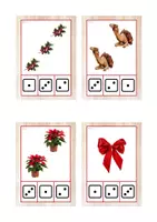 Vista previa - Tarjetas / Manipulativos - Asociación de cantidades 1-3 (Navidad) - página 3