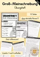 Vorschau - Arbeitsblätter - Groß- und Kleinschreibung (Übungsheft) - Deckblatt