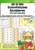 Vorschau - Spiele - Schriftliche Division im Zahlenraum 10 000 – Lernspiel, Übung & Training mit Lösungen - Deckblatt