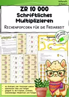 Vorschau - Arbeitsblätter - Schriftliche Multiplikation im Zahlenraum 10 000 – Lernspiele, Arbeitsblätter & Freiarbeitsmaterial - Seite 1