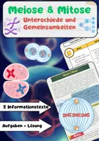 Vorschau - Arbeitsblätter - Meiose & Mitose Unterschiede und Gemeinsamkeiten - Deckblatt