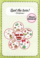 Vorschau - Spiele - Spot the twin! / Finde den Zwilling!: christmas - Deckblatt