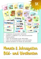 Vorschau - Bildkarten - Bild- und Wortkarten - Monate & Jahreszeiten (auch silbiert) - Deckblatt
