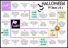 Vorschau - Arbeitsblätter - Würfelspiel - Halloween BUNDLE | Zeitformen und Grammatik - Seite 2