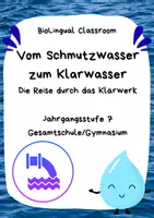 Vorschau - Arbeitsblätter - Vom Schmutzwasser zum Klarwasser – Die Reise durch das Klärwerk - Deckblatt