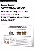 Vorschau - Merkblätter - Lernen Lernen – Selbstdiagnose zu den Kompetenzen in Englisch - Deckblatt