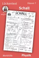 Vorschau - Arbeitsblätter - Lückentext: Schall – Klasse 7, Physik - Deckblatt
