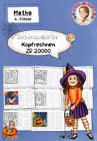 Vorschau - Arbeitsblätter - Rechenmalblätter Halloween | ZR 20000 Klasse 4 - Deckblatt