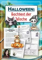 Vorschau - Stundenentwürfe - Halloween: Sachtext der Woche - Deckblatt