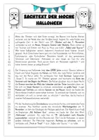 Vorschau - Stundenentwürfe - Halloween: Sachtext der Woche - Seite 1