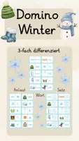 Vorschau - Spiele - Domino Winter (3-fach differenziert) - Deckblatt