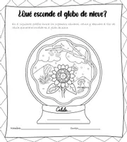Vista previa - Manualidades / Dibujos para colorear - Globo de nieve de la célula animal - página 1